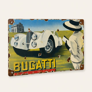 Bugatti Atlantique Enamel Sign