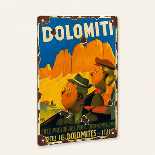 Dolomiti Italy Travel Poster Enamel Sign