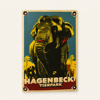 Hagenbeck Tierpark Elefant Emaljskylt
