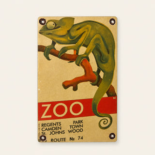 London Zoo Camaleón – Placa esmaltada
