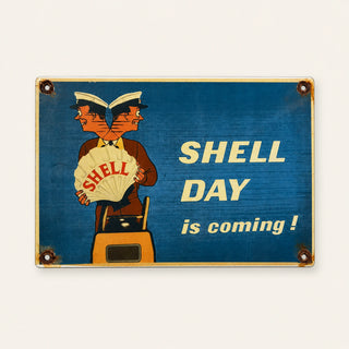 Shell Day Is Coming Enamel Sign