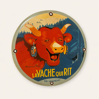 La Vache Qui Rit Round Enamel Sign