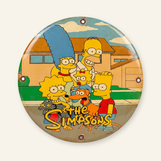 The Simpsons Familie Rundes Emailleschild