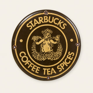 Starbucks Coffee Tea Spices – Insegna smaltata rotonda