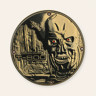 Terminator T-800 Rundes Emailleschild