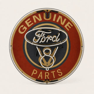 Ford Genuine Parts V8 – Néon sur émail 60 cm