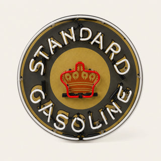 Standard Gasoline Crown Emaille Neonbord – 60 cm